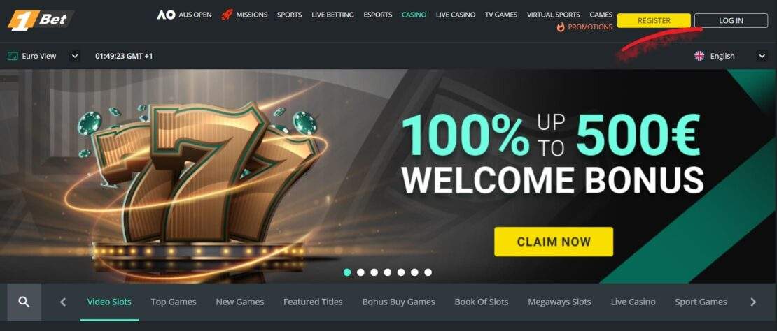 1bet Online Casino Hjemmside