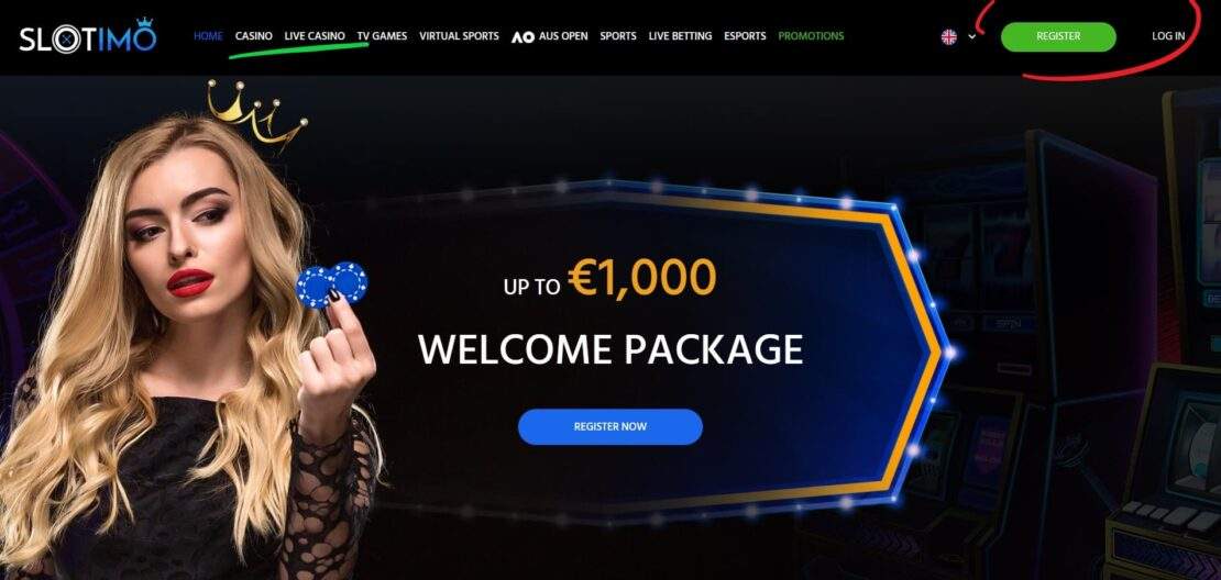 Slotimo Online Casino Hjemmside