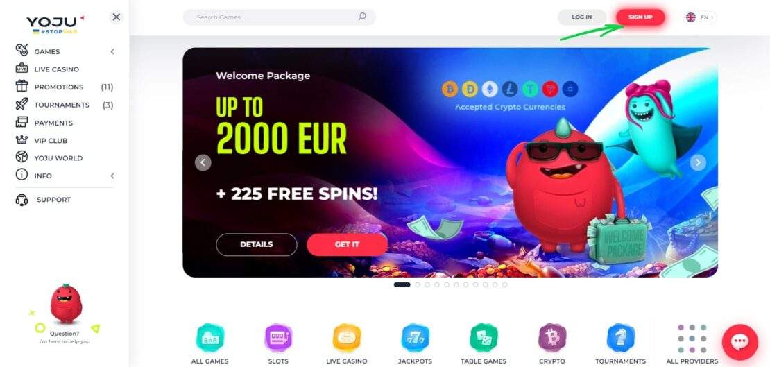 Yoju Online Casino Hjemmside