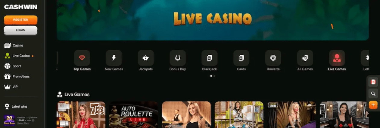 CashWin Casino Spillemaskiner